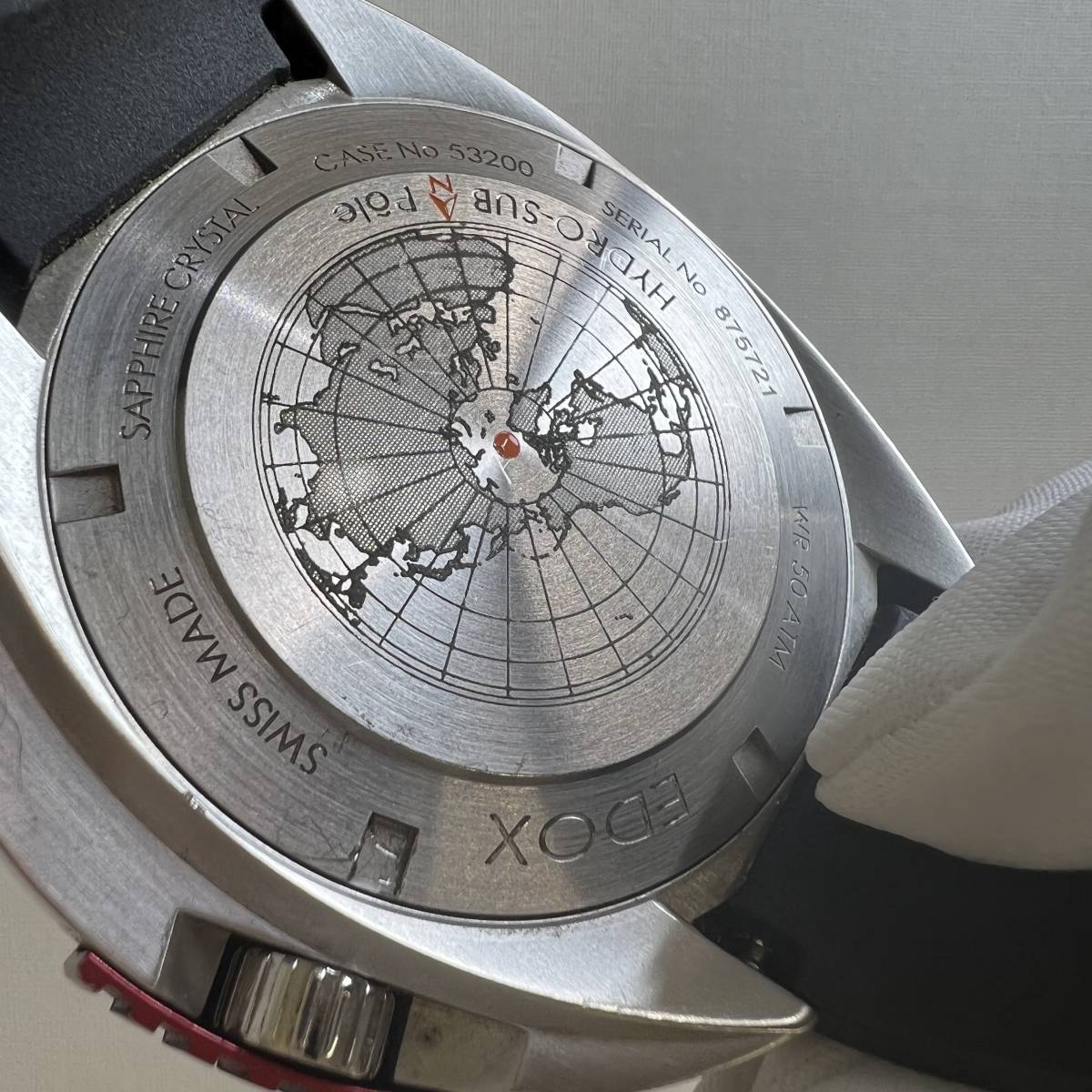稼働品】EDOX HYDROSUB エドックス Automatic 50mm 8031-3NM 腕時計 ...