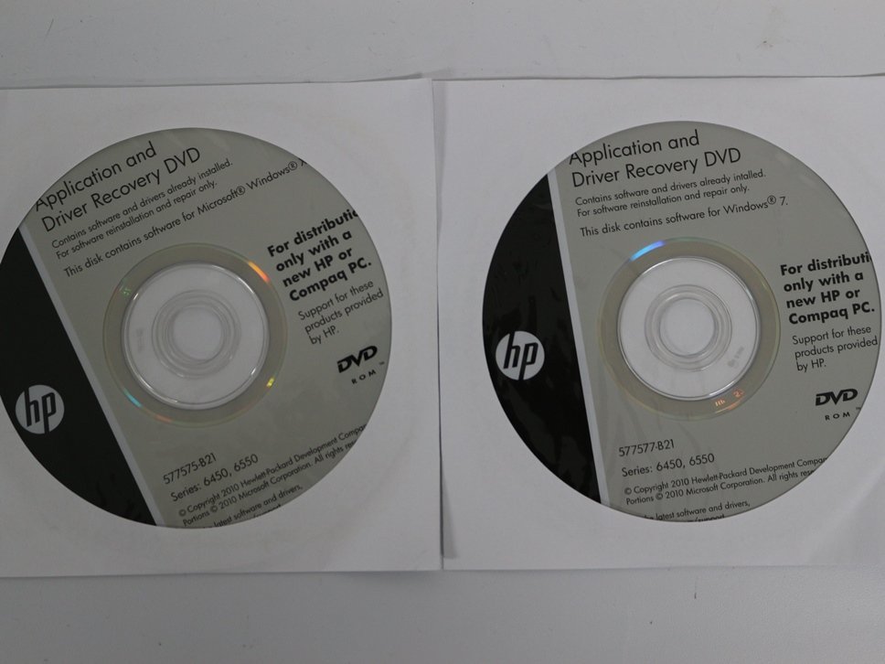  new goods HP 6450 6550 for #Win7.XP(32bit) recovery 4 pieces set [HP 05 ⑭]