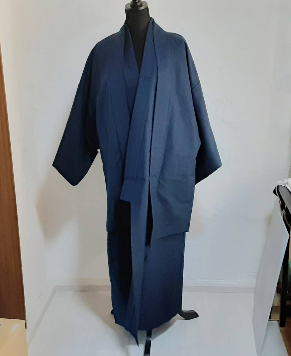 1000円☆美品 着物 和服 羽織 セット 男性向け メンズ 紳士服☆鷲 鷹