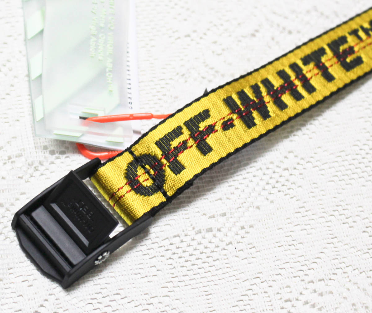 Off-White オフホワイト》新品 イタリア製 ロゴ刻印 長尺 Off-White オフホワイト》新品 イタリア製 ロゴ刻印 長尺