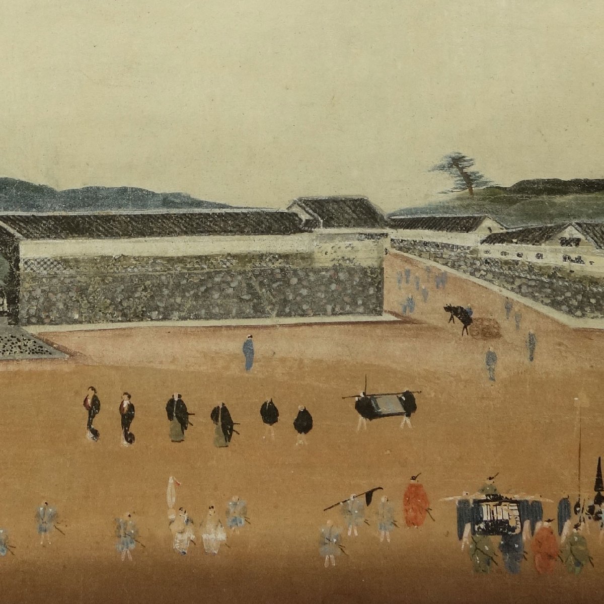 真作】喜聞◇『司馬江雲坡 泥絵 江戸御屋敷図』 1幅 古筆 真作】喜聞◇『司馬江雲坡 泥絵 江戸御屋敷図』 1幅 古筆