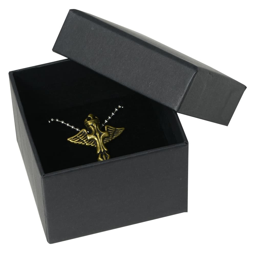 ギフトボックス 貼り箱 8×8×6cm アクセサリーケース [ ブラック / 1個 ] プレゼントボックス ジュエリーBOX