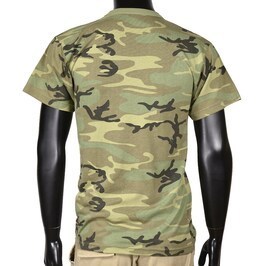 Rothco Tシャツ 半袖 ビンテージウッドランドカモ [ Lサイズ ] 半袖Tシャツ 軍服 戦闘服 BDU_画像3