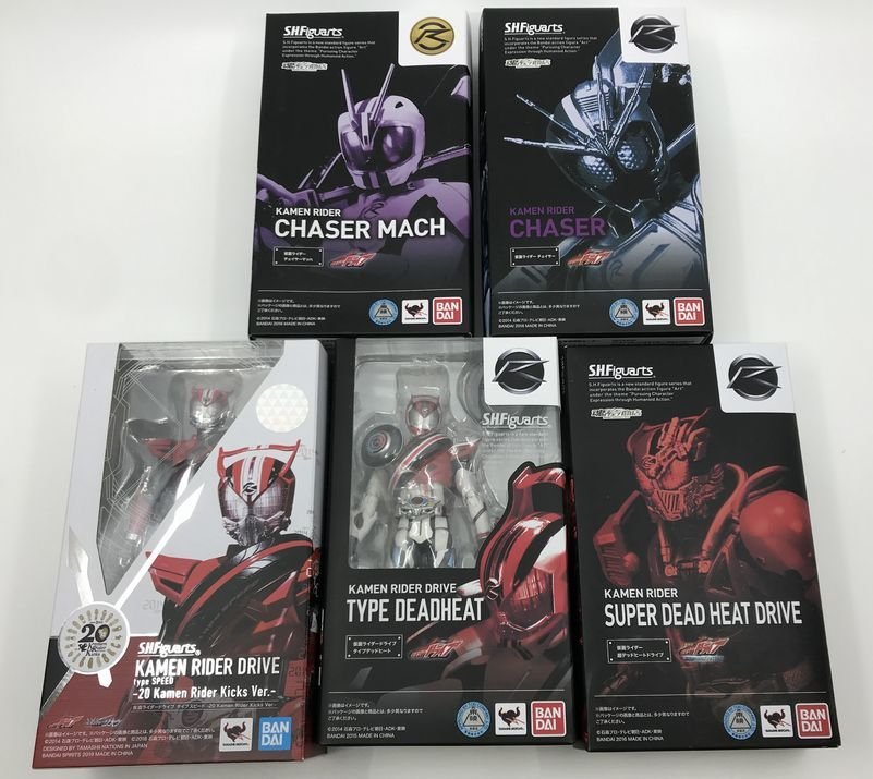 G534☆S.H.Figuarts 仮面ライダードライブシリーズ 5体セット/開封品