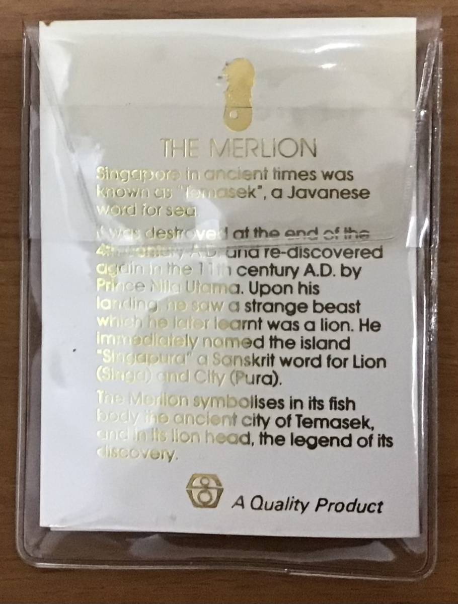 Merlion Pin マーライオン ピン シンガポール お土産品 コレクション アンティーク 未使用・未開封*_画像2