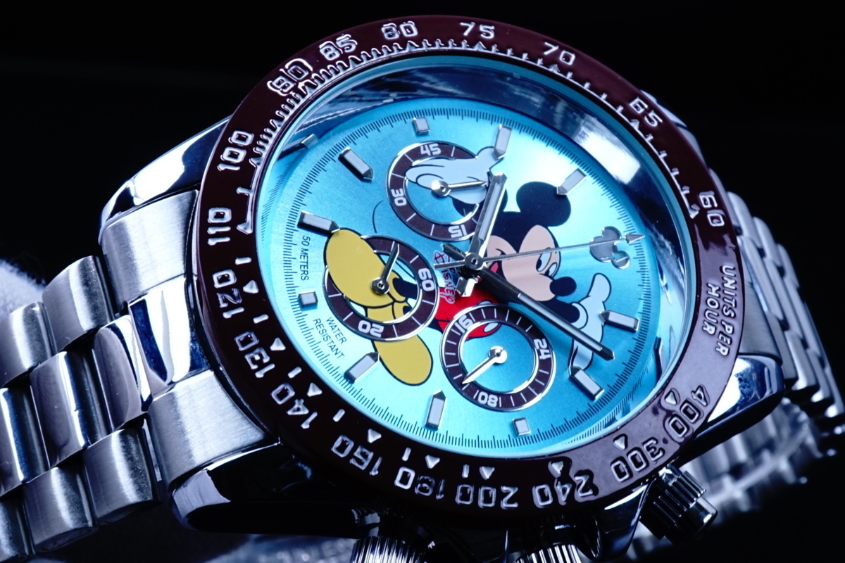 1円×2本【ほぼ入手能】Disney限定/MICKEYミッキーマウス別注コラボ時計