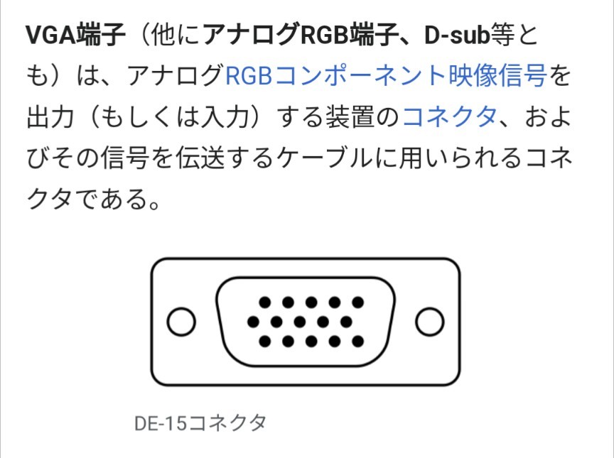 ディスプレイケーブル D-sub15ピン VGA-VGA