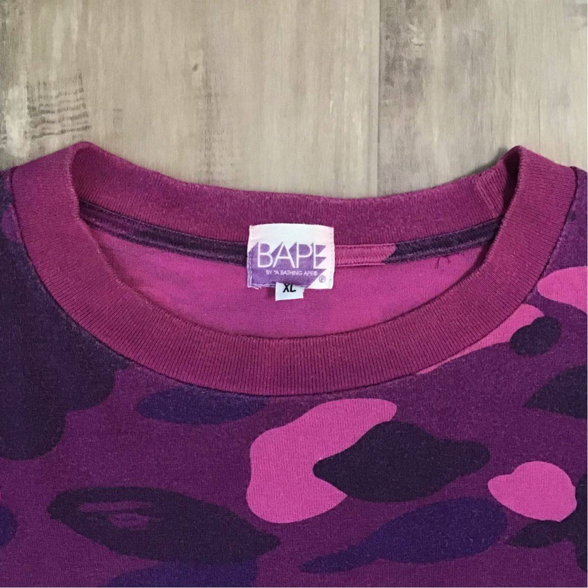 *XL* Swarovski long sleeve T shirt a bathing ape BAPE swarovski purple camo rhinestone Ape Bape A Bathing Ape 3t63