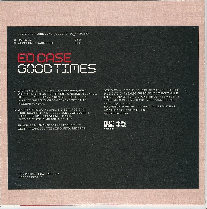 ED CASE / エド・ケース / GOOD TIMES /EU盤/中古CD！55947_画像2