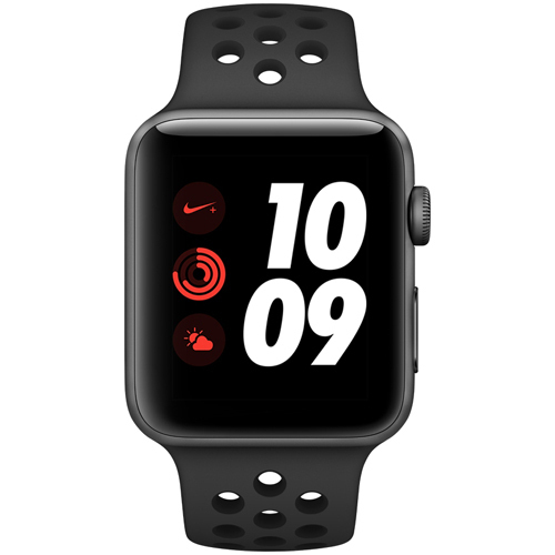 アップル Apple Watch Series 3 Nike＋ （GPS ＋ Cellularモデル） - 42mm スペースグレイアルミニウムケース と アンスラサイト/ブラックN_画像2