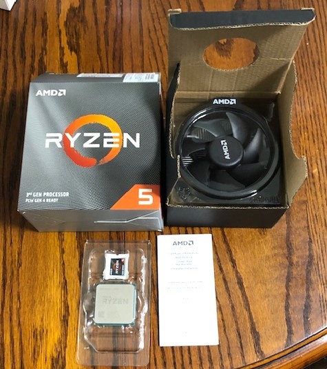 AMD CPU Ryzen 5 2400G CPUクーラー（ファン）付き 動作品