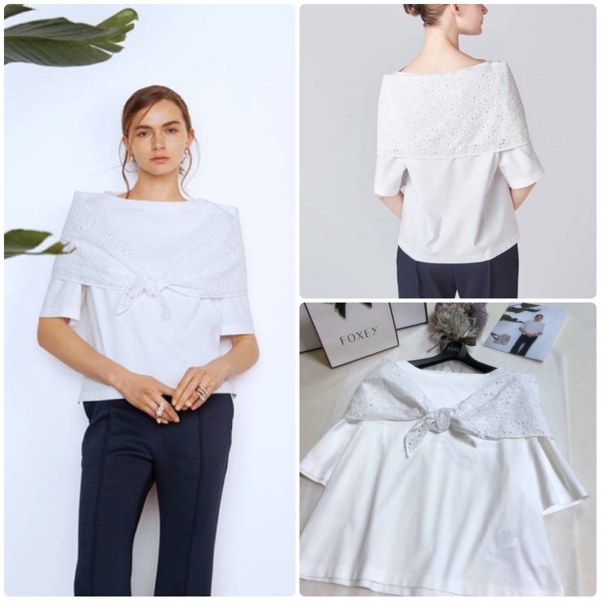 新作現行品 フォクシー アディアム 《Sailor T-Shirt》ホワイト S-