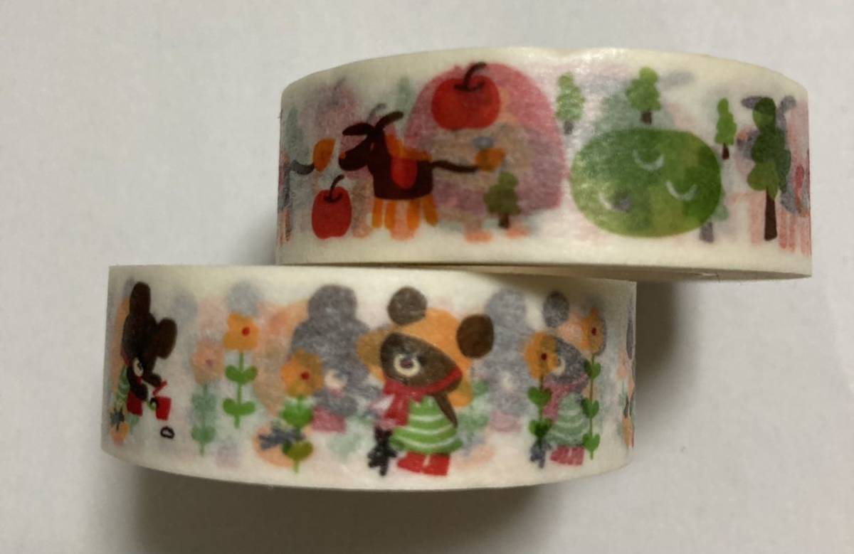 くまのがっこう　マスキングテープ マステ　2本セット　washi adhesive tape_画像1