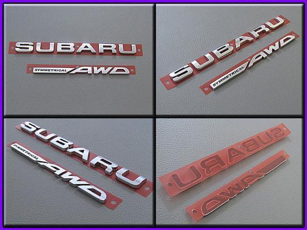 アウトバックBS9【SUBARU】スバルOUTBACK純正USエンブレム-リアSUBARU.symmetrical.AWDマーク/USDM北米仕様レガシィLEGACYバックドア左USA_画像2