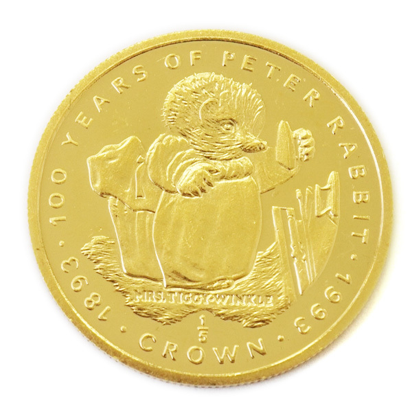 A/美品】 ピーターラビット 100周年記念 金貨 コイン 純金 1/5オンス