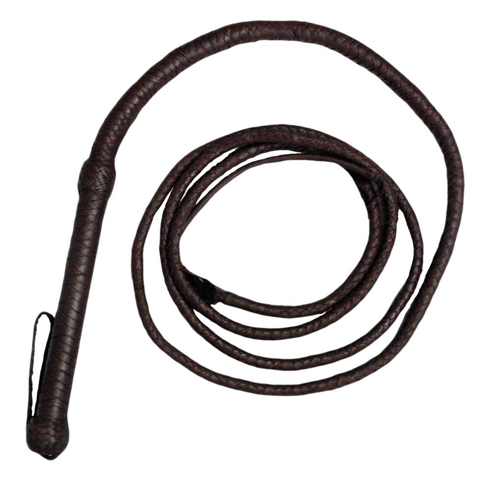 海外 　限定　インディ・ジョーンズ　Dark Brown Leather Indy-style Whip　レザー　ムチ　鞭　高品質 Wested Leather社製品