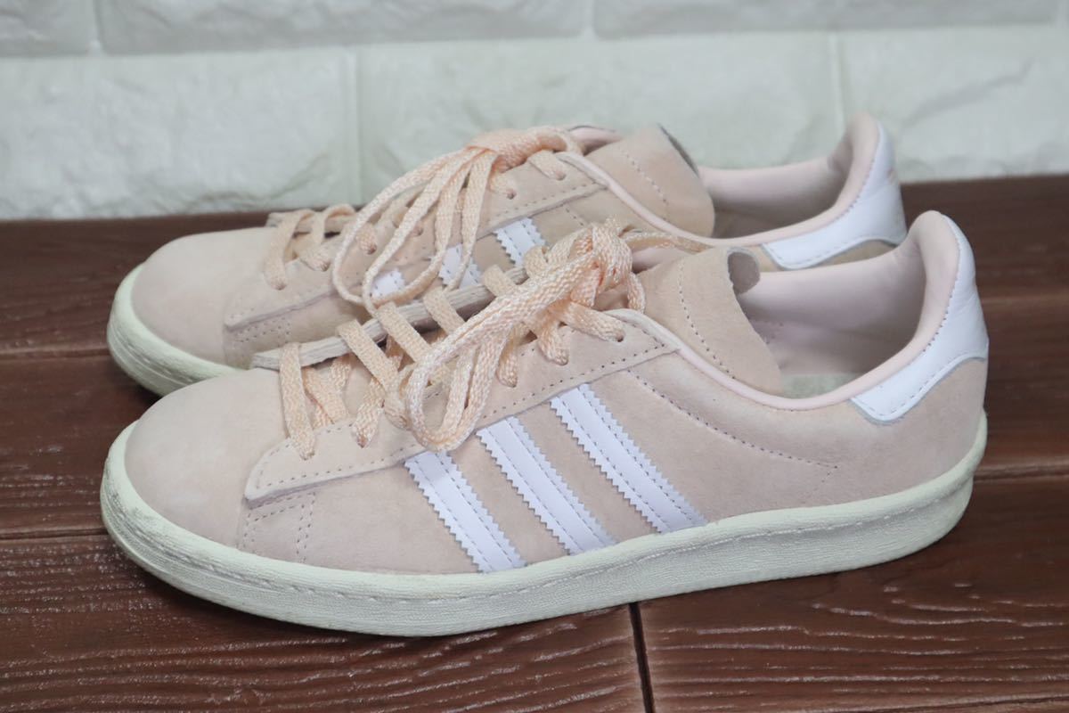 美品 adidas アディダス 23.5㎝　キャンパス　80’S CAMPUS 80’S レディース　スニーカー　スエード　ピンク_画像1