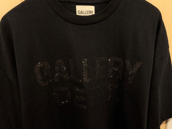 新品　ギャラリーデプト　GALLERY DEPT. 　Tシャツ　 クルーネック 　ロゴ Tシャツ　ブラックラメ　 -Lサイズ_画像3