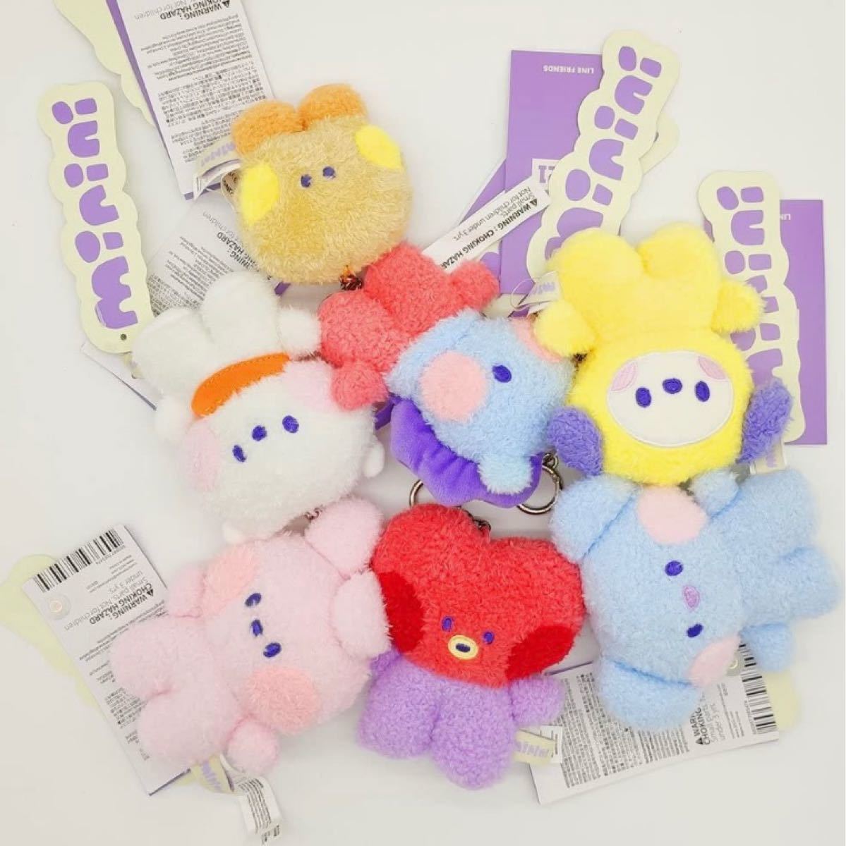 15000円→12500円！新品!未開封!BT21♪minini♪スタンディングドール!ぬいぐるみキーホルダーセット!