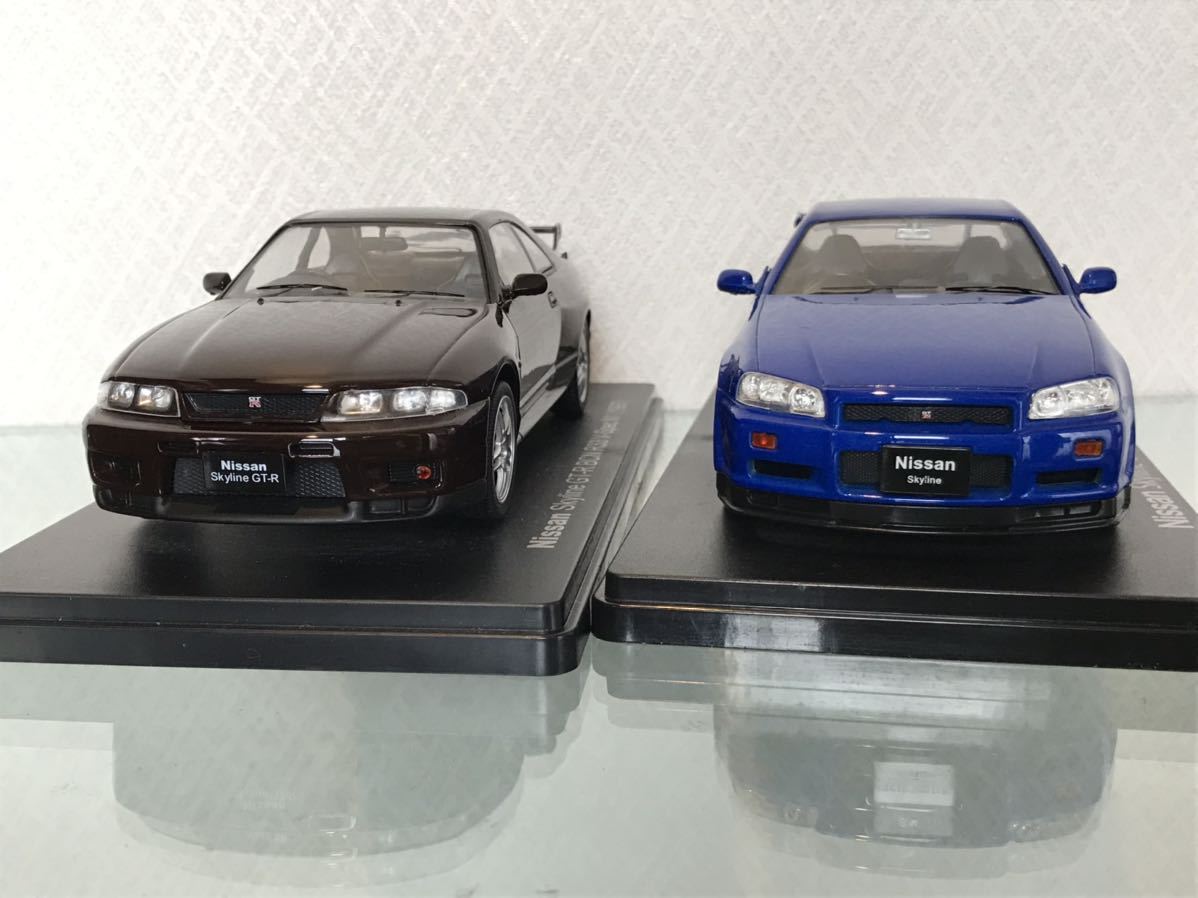 送料無料 1/24 日産 スカイライン GT-R R33 Vスペック BNR34 ミニカー