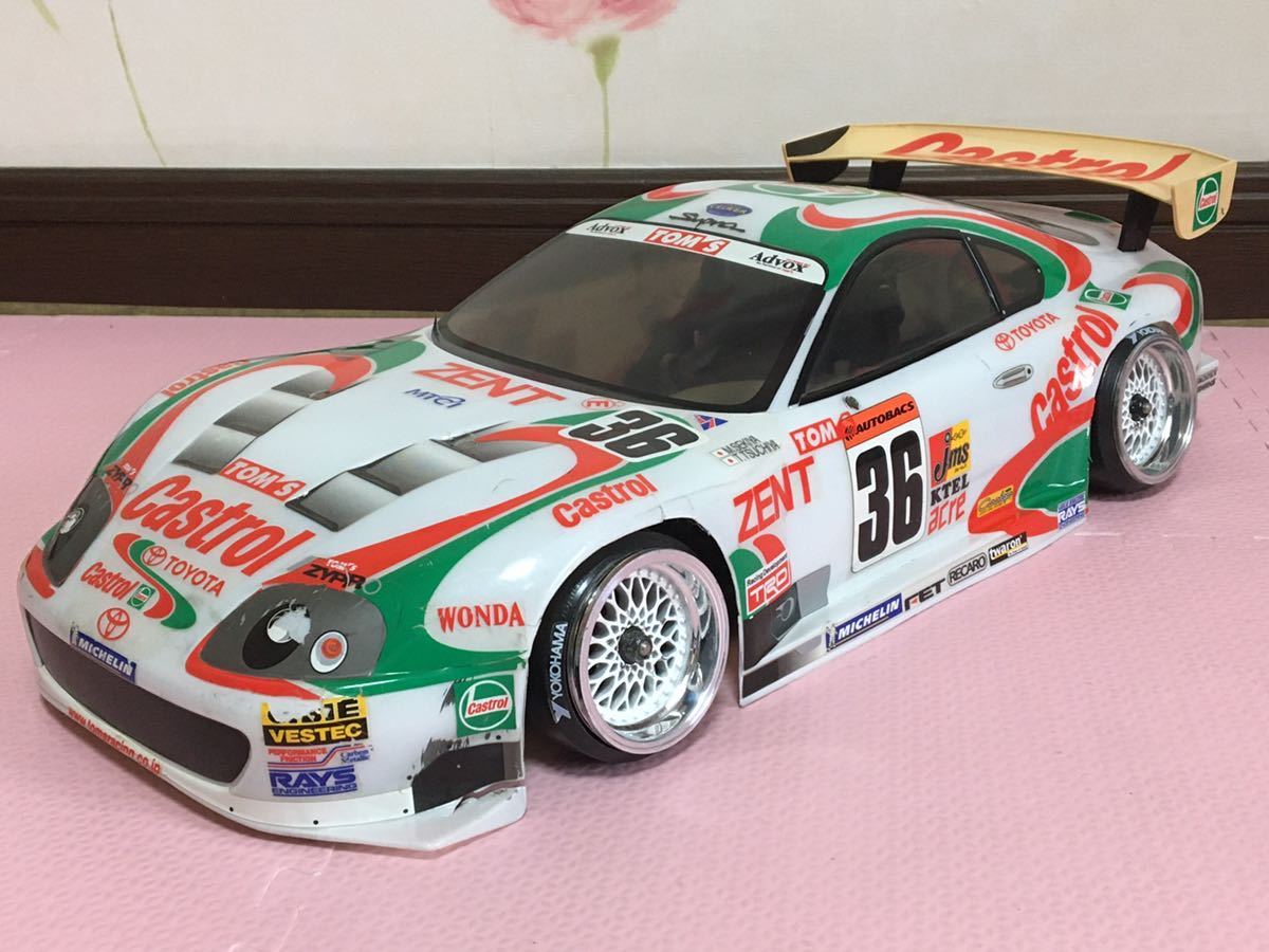 送料無料　1/10 トヨタ スープラ カストロール レーシングカー ラジコンボディ タミヤ TAMIYA TOYOTA SUPRA CASTROL RC BODY スーパーGT