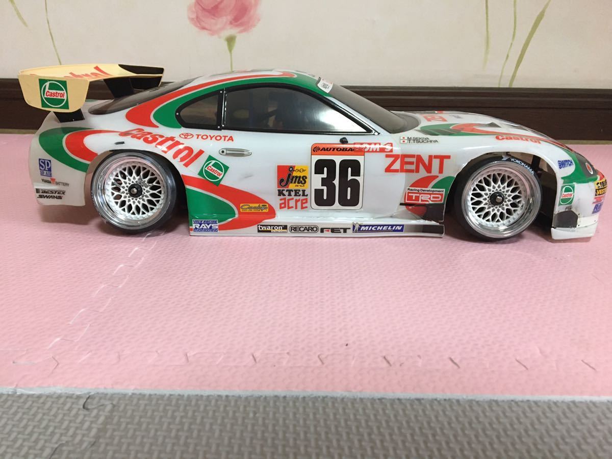 送料無料　1/10 トヨタ スープラ カストロール レーシングカー ラジコンボディ タミヤ TAMIYA TOYOTA SUPRA CASTROL RC BODY スーパーGT