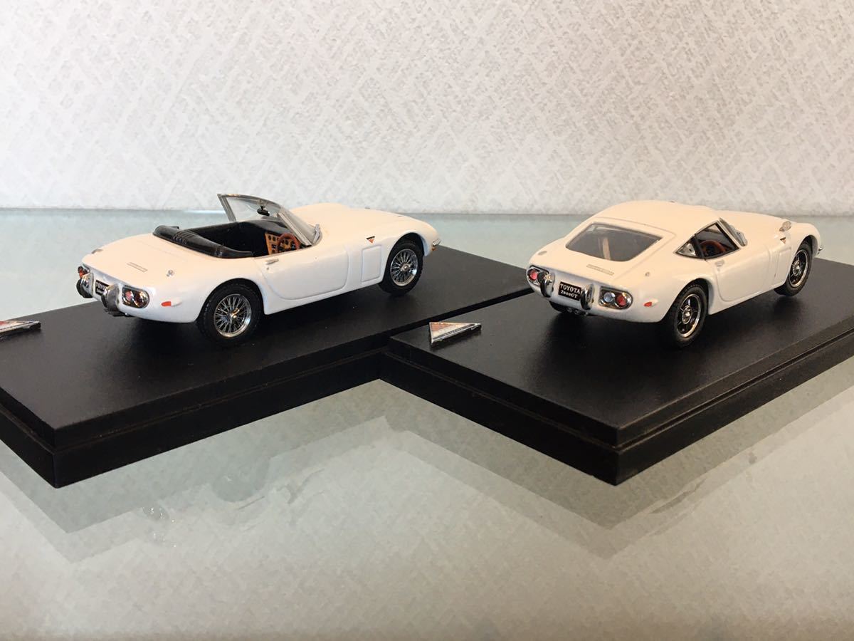 送料無料　1/43 トヨタ 2000GT ミニカーセット　オープンカー　京商 KYOSHO TOYOTA ホワイト 旧車