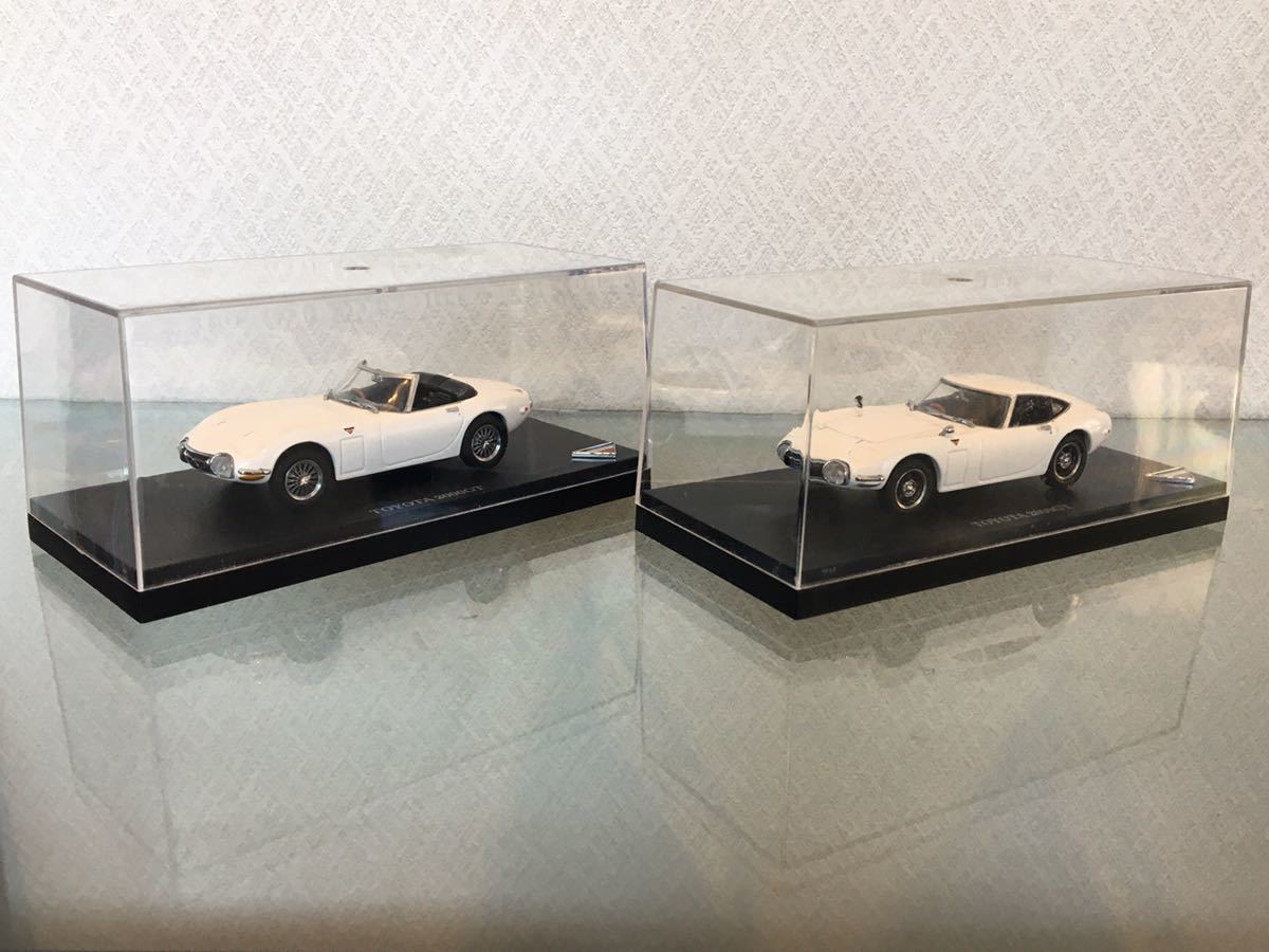 送料無料　1/43 トヨタ 2000GT ミニカーセット　オープンカー　京商 KYOSHO TOYOTA ホワイト 旧車