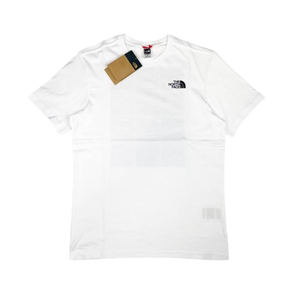 ザ ノースフェイス Tシャツ 半袖 メンズ レディース NF0A82EW バックロゴ 白 Lサイズ THE NORTH FACE S/S MOUNTAIN REPEAT LOGO TEE 新品