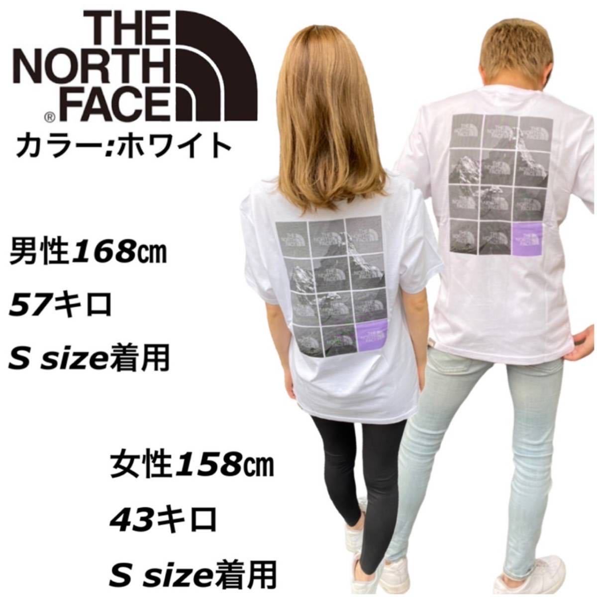 ザ ノースフェイス Tシャツ 半袖 メンズ レディース NF0A82EW バックロゴ 白 Lサイズ THE NORTH FACE S/S MOUNTAIN REPEAT LOGO TEE 新品