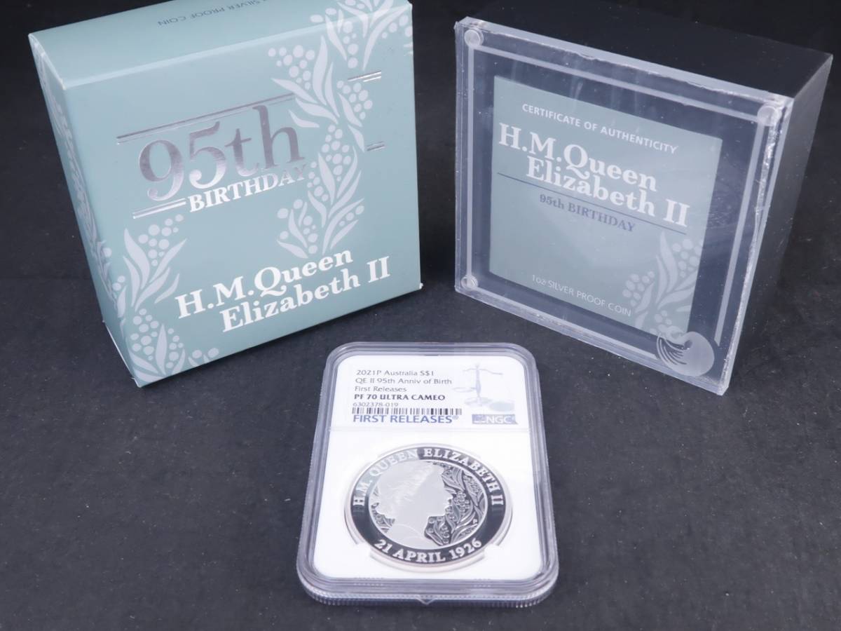 2021 オーストラリア 1ドル 銀貨 エリザベス女王生誕95周年記念 1oz