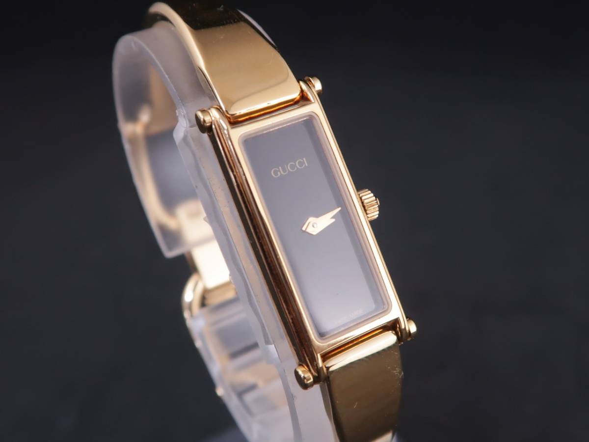 ヤフオク! - 美品 GUCCI グッチ バングルウォッチ 1500 ブラ ヤフオク! - 美品 GUCCI グッチ バングルウォッチ 1500 ブラ
