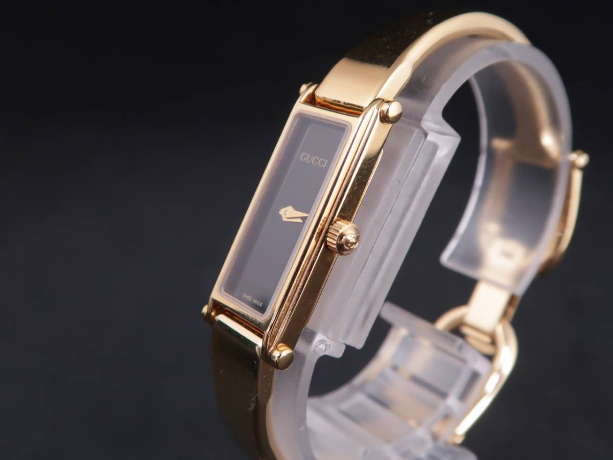 ヤフオク! - 美品 GUCCI グッチ バングルウォッチ 1500 ブラ ヤフオク! - 美品 GUCCI グッチ バングルウォッチ 1500 ブラ
