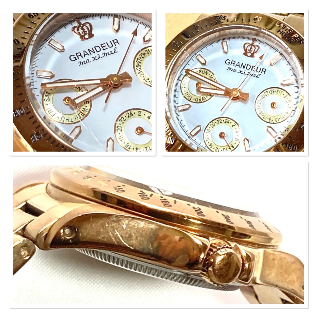 GRANDEUR グランドール クロノグラフ 10気圧防水 OSC033 GRANDEUR グランドール クロノグラフ 10気圧防水 OSC033