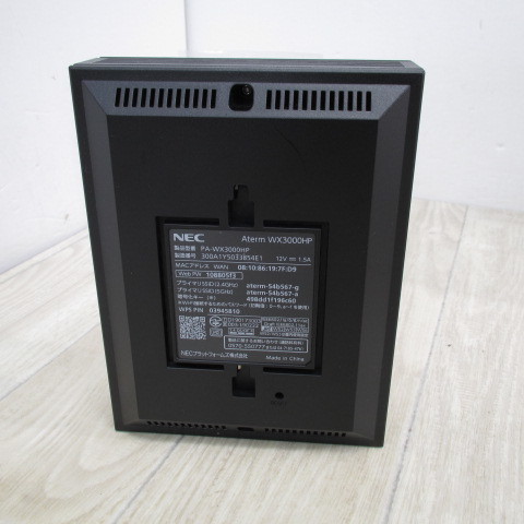 7081PC【中古品】NEC 無線LANルーター PA-WX3000HP