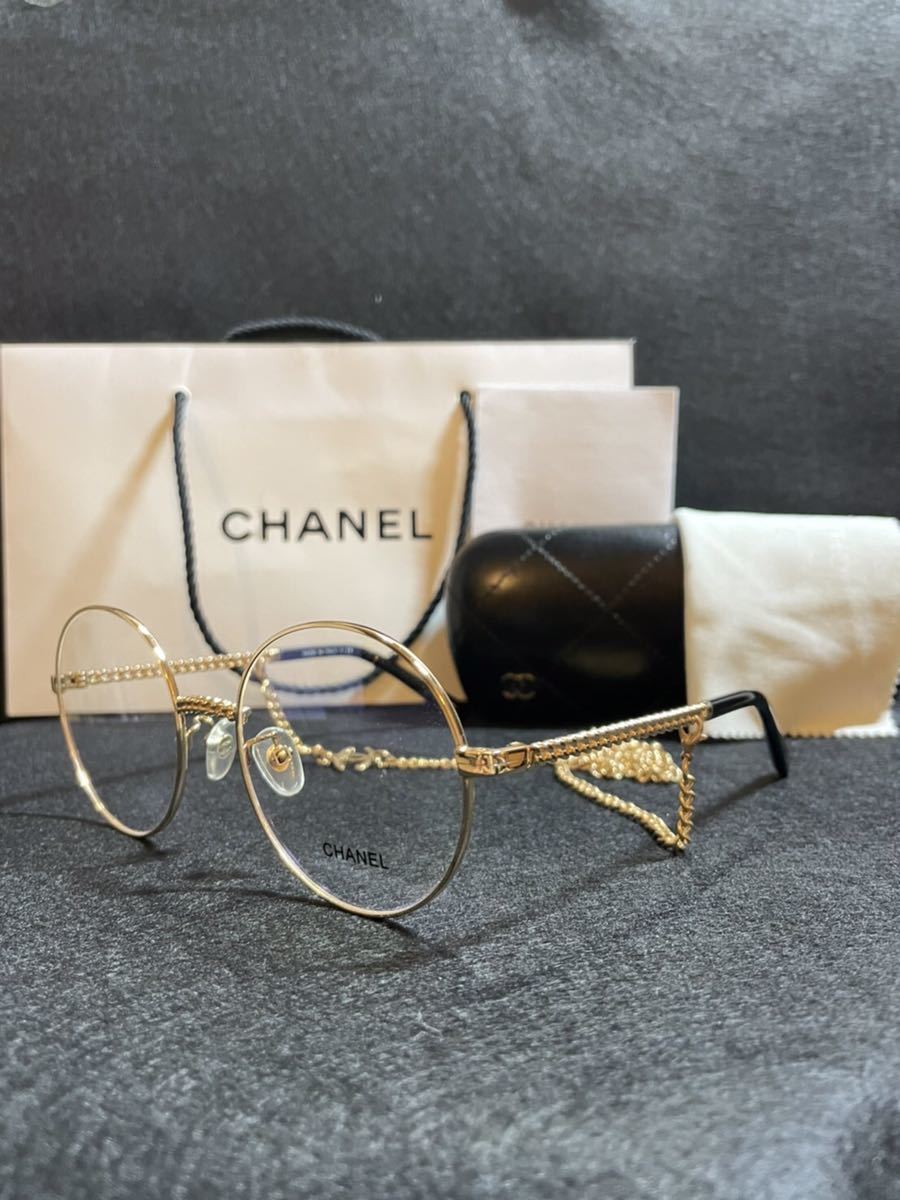 CHANEL 伊達メガネ,チェーン・メガネケース付 | labiela.com