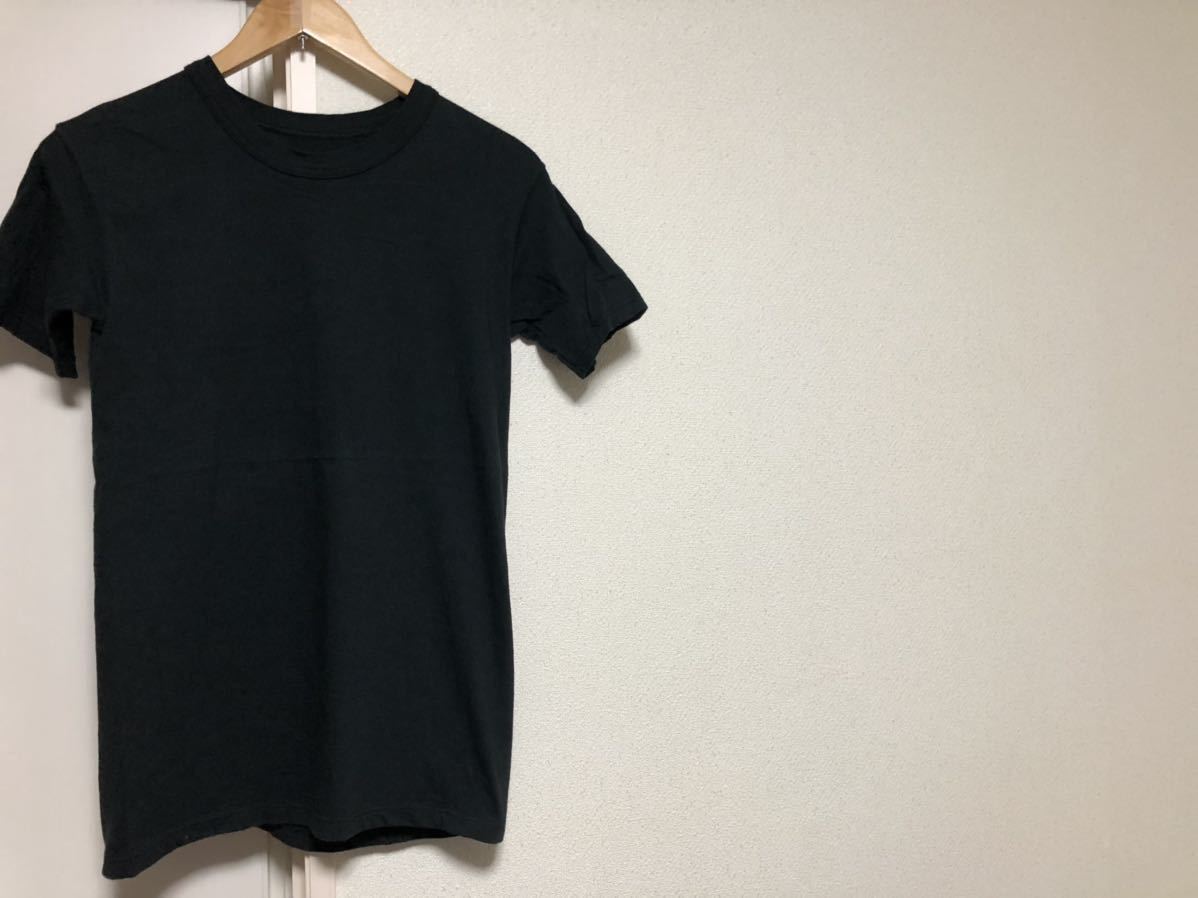 【送料無料！】アメリカ製MADE IN USA ソフィーSOFFE半袖無地ブラック黒Tシャツ sizeSの画像3