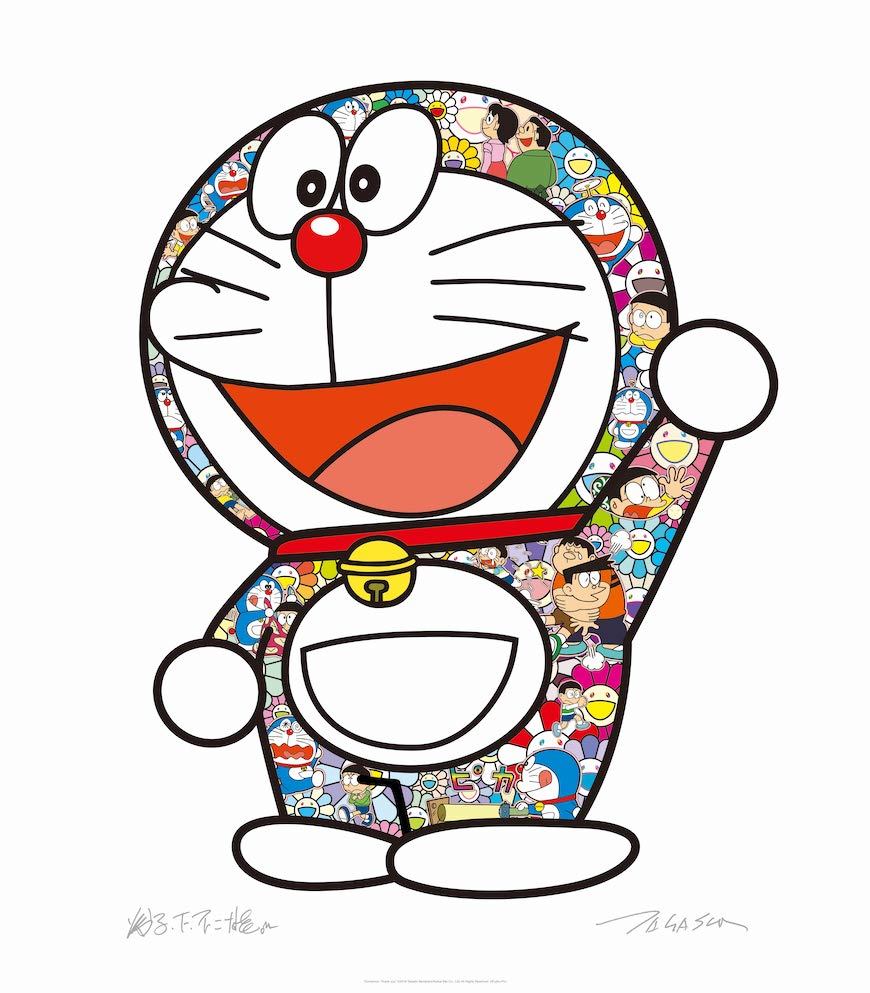  Murakami .× wistaria .*F* un- two male collaboration Doraemon poster [ Doraemon thank you ] Takashi Murakami / Edition 1000 / Signed.