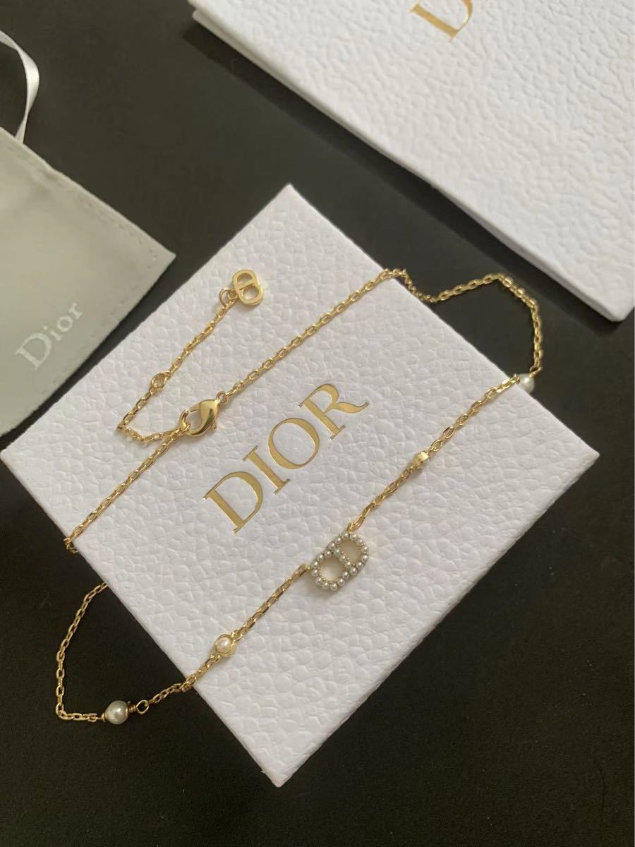 dior ディオール　ネックレス　パール　ネックレス　箱と手袋付き Christian Dior クリスチャンディオール
