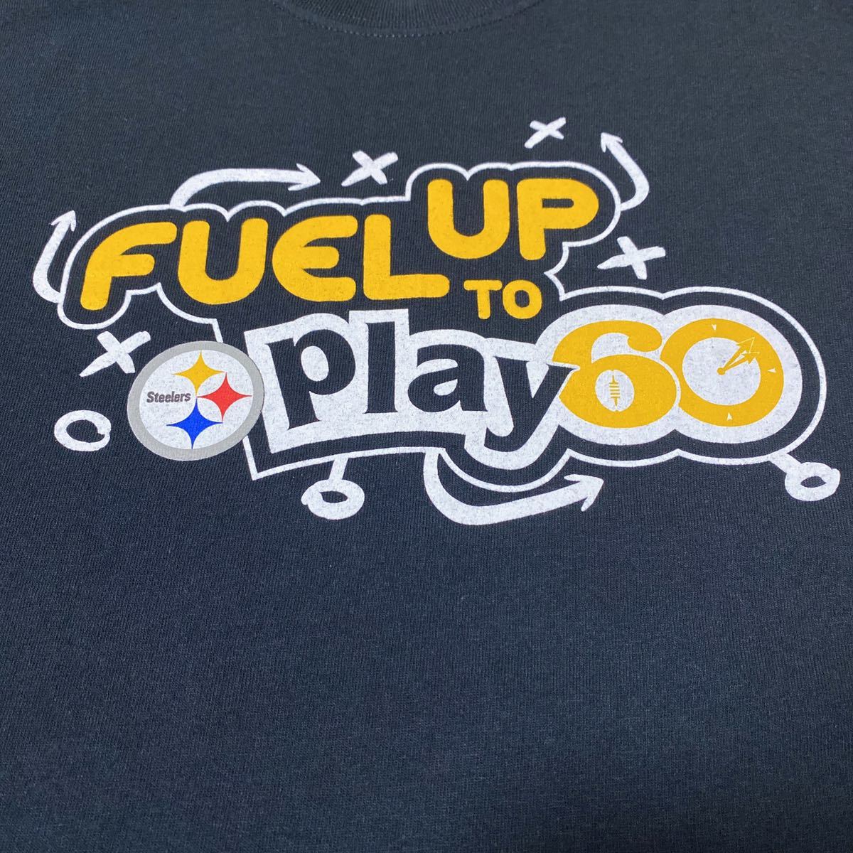 GILDAN ギルダン NFL Pittsburgh Steelers ピッツバーグ・スティーラーズ プリント Tシャツ M USA古着 アメリカ古着_画像6