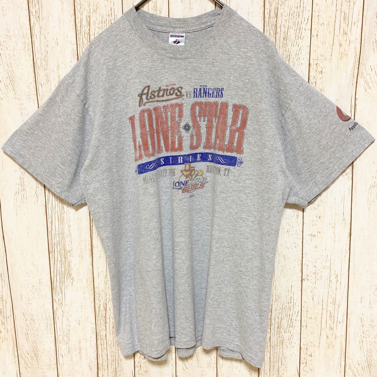 00s JERZEES ジャージーズ MLB Houston Astros ヒューストン・アストロズ プリント Tシャツ XL メジャーリーグ USA古着 アメリカ古着_画像2