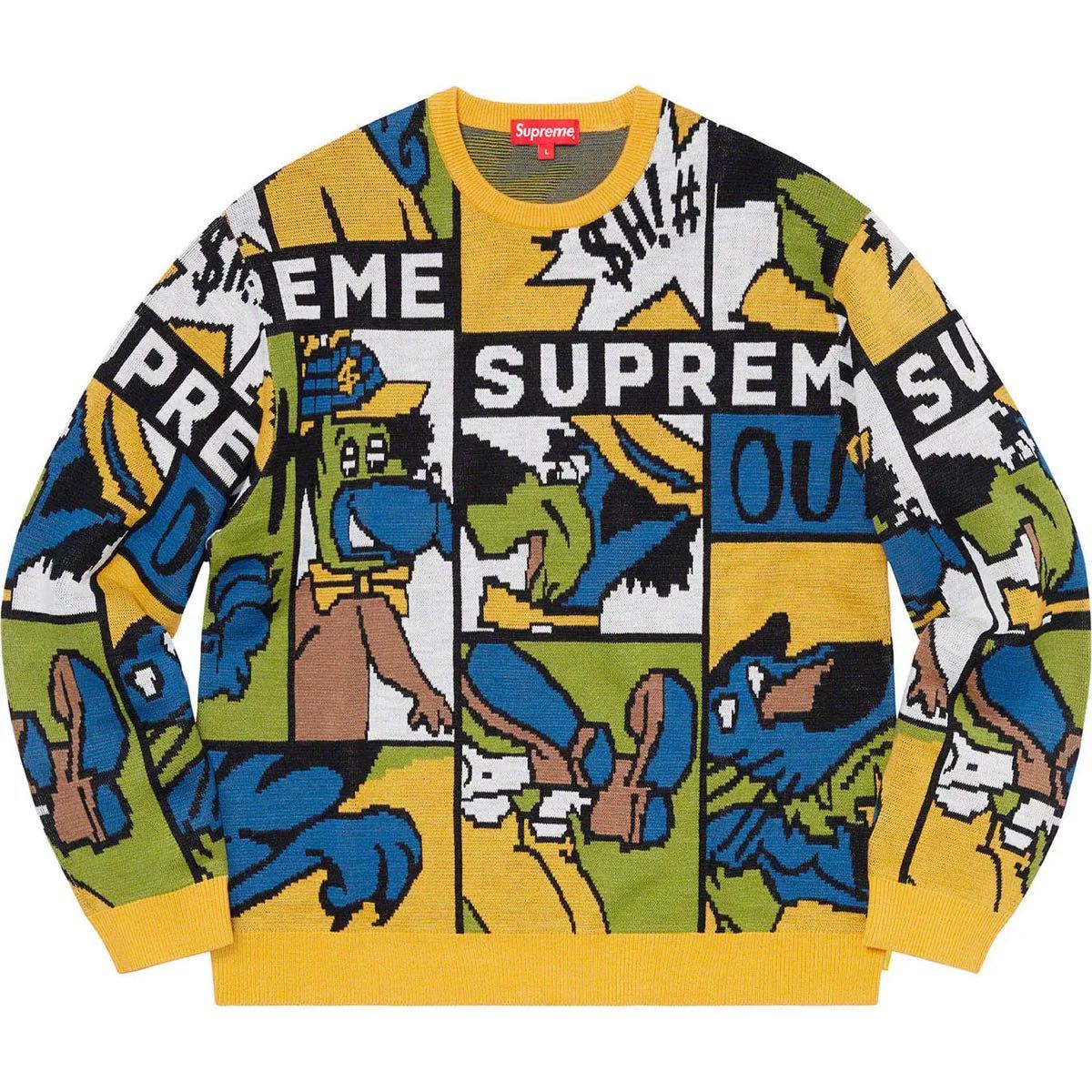 Supreme 20SS Cartoon Sweater セーター イエロー M | yachaqs.com