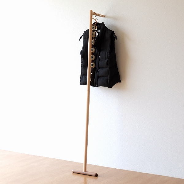  hanger rack establish .. coat hanger coat .. slim stylish wooden simple entranceway natural tree wood Western-style clothes .. single bar hanger 