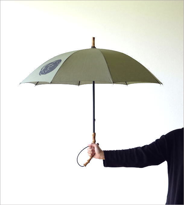 日傘 日本製 UVカット コットン100% 綿 サークル柄 紫外線カット おしゃれ 傘 かさ バンブー 天然木 和風 コットンパラソル うずまきKH_画像2