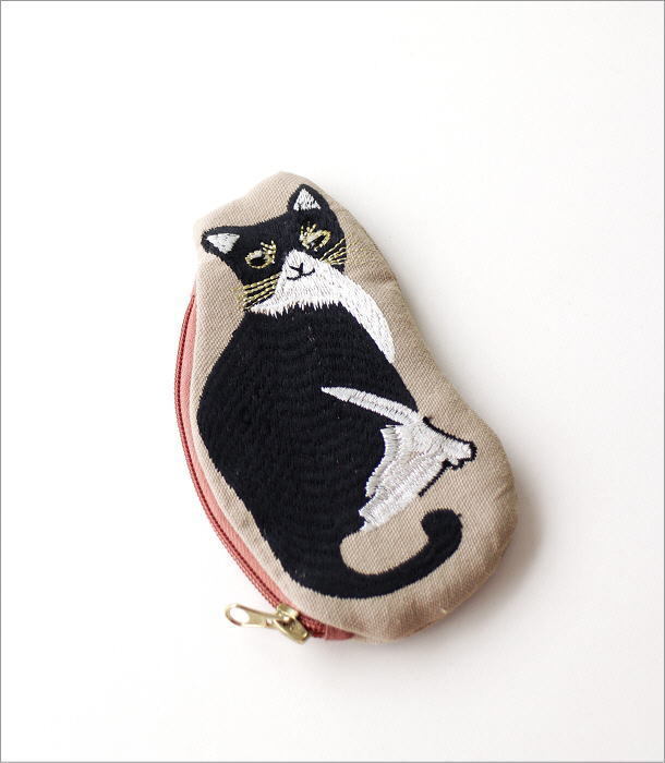  pouch case cat cat .. stylish embroidery cotton smaller lovely accessory inserting make-up pouch Mini design cat embroidery pouch 
