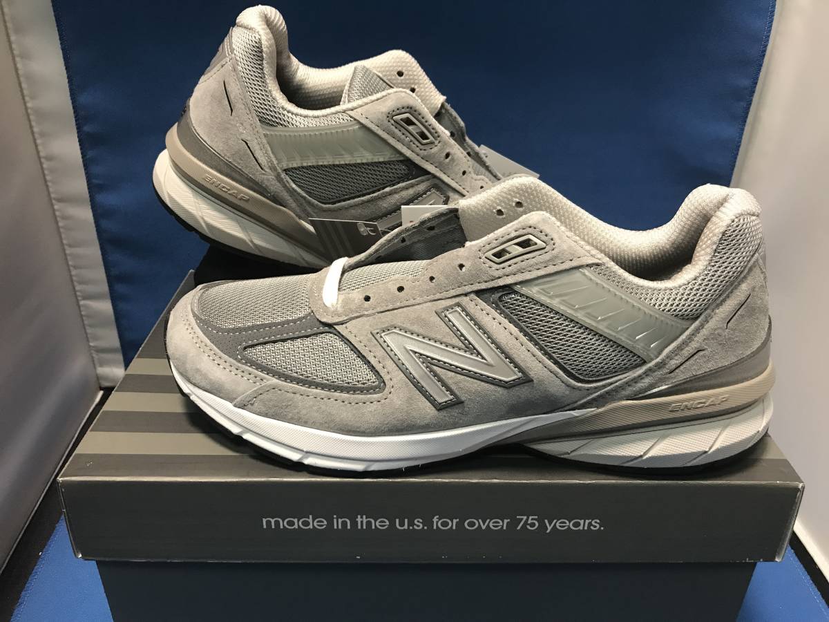 完璧完璧新品 New Blance M990GL5 Grey 990v5 V5 スニーカー