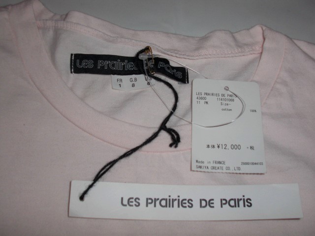 SALE!! ゆうパケット送料込・レプレリードパリ Les Prairies de Paris・参考上代12000円・レディース・ロゴノースリカットソー未使用です