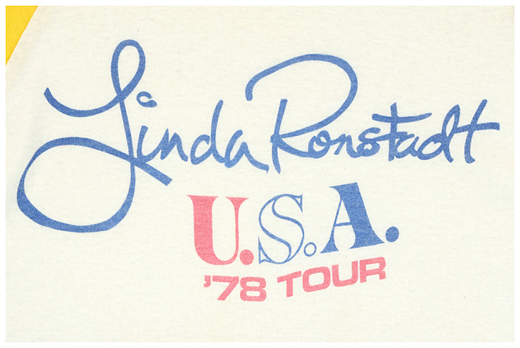 1978 LINDA RONSTADT リンダロンシュタット USA '78 TOUR ヴィンテージTシャツ 【L】 *AA1_画像3