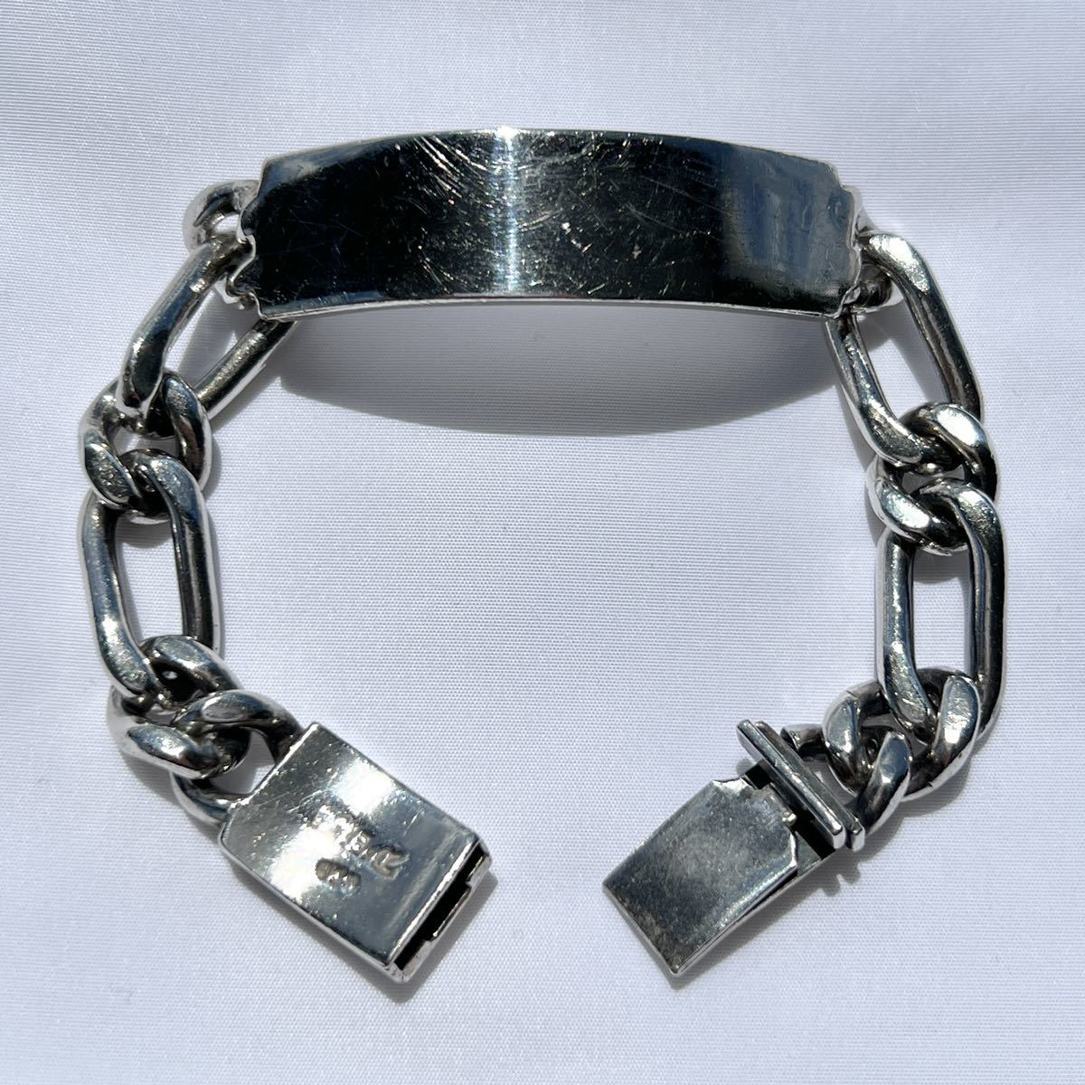 B品セール vintage メキシカンジュエリー SILVER925 IDブレスレット
