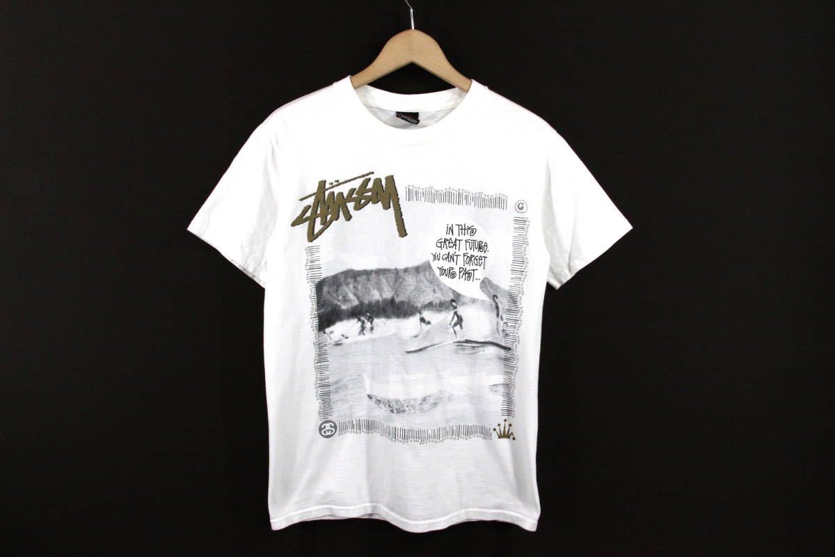 レア STUSSY オールド サーフ フォト Tシャツ S ホワイト フォト レア STUSSY オールド サーフ フォト Tシャツ S ホワイト フォト